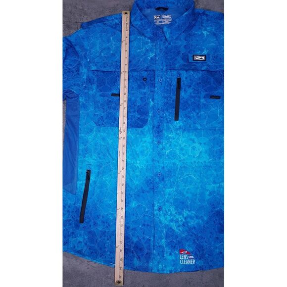PELAGIC Eclipse Pro Series Hexed Guide Offshore Fishing LS Shirt Mens 3XL Blue - Picture 9 of 9